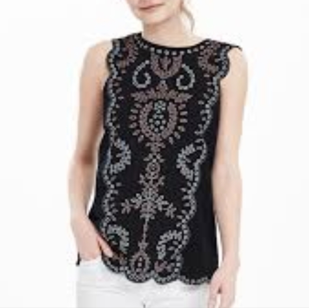 Banana Republic Embroidered Cotton Tank